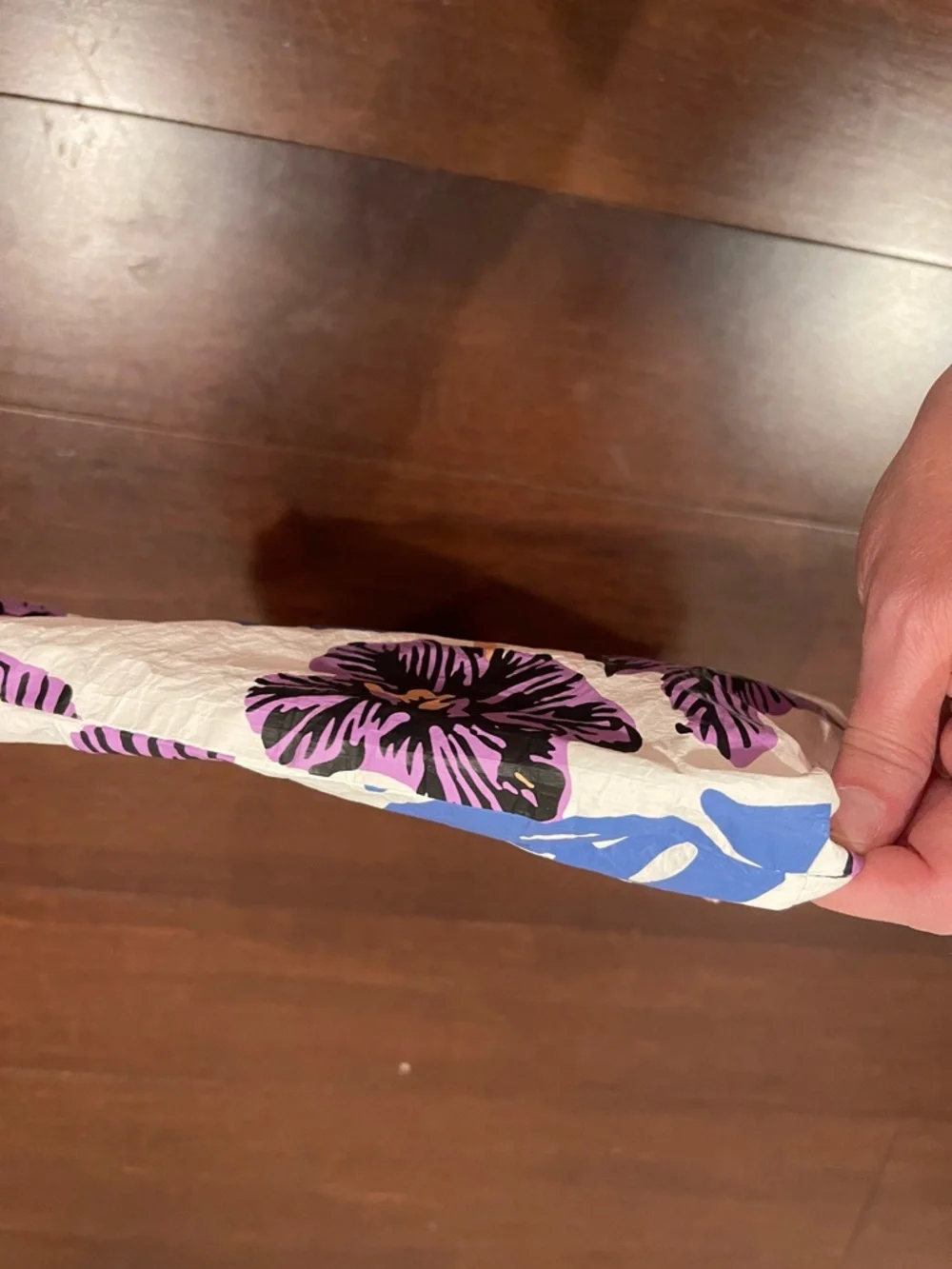 aloha collection floral print zipper pouch purple design - Picture 6 of 12